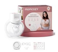 Momcozy Breast Pump S12 Pro Quick, Hands-Free Wearable & Wireless Pump, with DoubleFit™ Hybrid Flange, 3 Modes & 9 Levels Electric Pump Portable, Smart Display, 1 Count, Cozy White