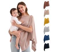 Momcozy Breastfeeding Cover for Mum, Multi-Use Nursing Cover, Portable Baby Breast Feeding Cover Up, Soft Privacy Breastfeeding Shawl, Newborn Essential, Includes Laundry Bag