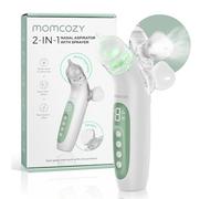 Momcozy BreezyClear™ 2-in-1 Electric Nasal Aspirator for Baby with Spray, 65kPa Hospital-Grade Suction, 4 Adjustable Levels, Quiet & Portable Nose Cleaner with Soothing Light & Music