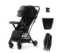 Momcozy ClickGo Lightweight Stroller, Compact Travel Stroller for Airplane with One-Click Fold, Baby Strollers and Toddler Stroller with Large Canopy for Kids from 0 Months, Extendable UPF50+ Canopy