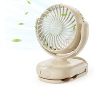 Momcozy Clip-On 4-Speed Stroller Fan | Color: Beige Brown