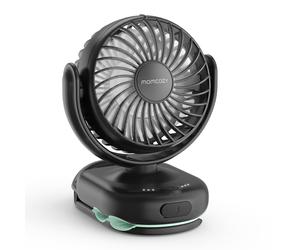 Momcozy Clip-On 4-Speed Stroller Fan | Color: Black