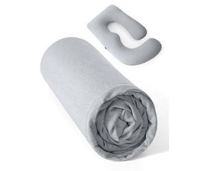 momcozy Cooling Pillowcase for U Shaped Pregnancy Pillow, Case Only, Grey