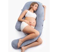 Momcozy dreamlign pregnancy Pillow | Ship to: US | Cover Material: Velvet- Grey