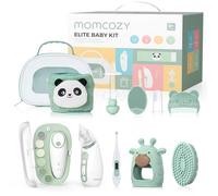 Momcozy Elite Baby Kit, Superior Gift Set for Grooming & Health & Cleansing, Include Electric Nail File&Nasal Aspirator, Heated Tummy Wrap,Thermometer,Bath Brush,Teether,Medicine Pacifier,Storage Case