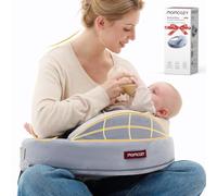 momcozy Innovative Safety Fence Nursing Pillow - Firm & Springy Memory Foam - Stable, Ergonomic Support & Comfort - Wider Breastfeeding Cushion, Adjustable, Removable Cover, Baby Safety Certified