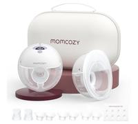 Momcozy M5 Hands Free Breast Pump, Wearable Breastpump of Baby Mouth Double-Sealed Flange with 3 Modes & 9 Levels, Electric & Portable, 24mm (2, Purple)