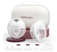 Momcozy M5 Hands-Free Wearable Electric Breast Pump, Double Sealed Flange, 3 Modes & 9 Suction Levels, Gray, 2 Pack