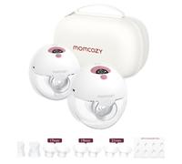 Momcozy M5 Wearable Breast Pump, Hands-Free Wireless Electric Pump, 3 Modes 9 Suction Levels, BPA-Free, Portable, 24mm Flange, 2-Pack Cozy Red