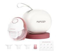 Momcozy M6 Breast Pump Hands Free Mobile Style, Wearable Breastfeeding Pump Ideal Rhythm for More Milk, DoubleFit Flange More Fit & Discreet with 3 Modes & 9 Levels, 24mm(1 Count, Cozy Red)