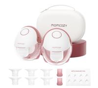 Momcozy M6 Wearable Breast Pump, Hands-Free Double Electric Pump, Red