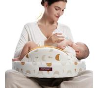 momcozy Memory Foam Nursing Pillow, Ergonomic Breastfeeding Cushion with Safety Fence, Wide Support & Adjustable Strap, Removable Cotton Cover, Starry Sky