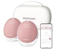 Momcozy Mobile Flow Breast Pump Hands Free, M9 App Discreet Control with Personalized Multi-Modes & 15 Levels, Independent Breastmilk Storage, Wearable Breast Pump M9 24mm (Cozy Red, 2 Count)