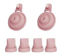 Momcozy Mobile Flow M9 Duckbill Valves 4pcs and 2pcs Silicone Diaphragms replacement Accessories Pink
