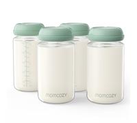 Momcozy Natural Baby Bottle, 10oz Wide-Neck Breast Milk Container, Breastmilk Storage Bottle for Fridge & Momcozy Breast Milk Cooler, BPA Free Milk Collection Bottles, Breastfeeding Essential, 4PCS