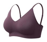 momcozy Nursing Bras for Breastfeeding and Sleep, Seamless Soft & Stretchy Maternity Bra, V Neck Wireless Pregnancy Bralette