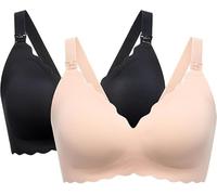 momcozy Nursing Bras for Breastfeeding, Seamless Pregnancy Maternity Bra Wireless Classic Jelly Strip Support Nursing Bra