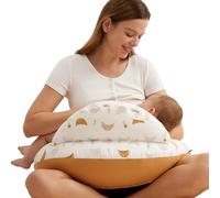 momcozy Nursing Pillow for Petite Mums, Regular Size Breastfeeding Cushion with Original Security Fence, Comfortable Close-Fit Support, Removable Cotton Cover, Starry Sky