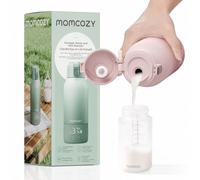 Momcozy Portable Bottle Warmer for Travel - Dual Heating Modes for Breast Milk & Water, Portable Milk Warmer with Fast Heating & Long Battery Life, 500ml Large Capacity, Pink