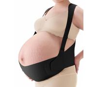 momcozy Pregnancy Support Belt for Twins/Multiples Belly Band | 3-Zone Support Redistributes Weight from Fast-Growing Bumps across the Belly, Back and Shoulders for Stable All-Day Comfort