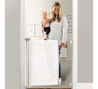 Momcozy Retractable Baby Gate, 33" Tall, Extends up to 55" Wide, Child Safety Baby Gates for Stairs, Doorways, Hallways, Indoor, Outdoor White