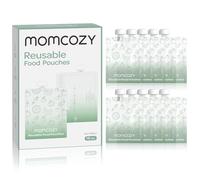 Momcozy Reusable Baby Food Pouches for Toddlers,BPA Free Plastic,Food Safe,Freezer Safe,Refillable for Applesauce Yogurt & Puree Squeeze Pouch,10 Packs,5oz