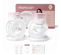 Momcozy S12 Pro Quick Wearable Breast Pump, Hands-Free Double Pump, Pink | Features DoubleFit Hybrid Flange, 3 Modes, 9 Levels, Long-Lasting Rechargeable Battery, LED Display & Easy 4-Part Cleaning
