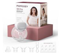 Momcozy S9 Pro Wearable Breast Pump, Hands-Free Single Electric Pump, Gray | Portable, 2 Modes, 9 Levels, LED Display & Quiet, Leak-Free Design