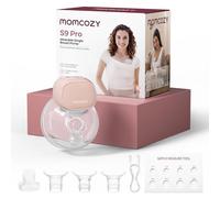 Momcozy S9 Pro Wearable Breast Pump, Hands-Free Single Electric Pump, Pink | Portable, 2 Modes, 9 Levels, LED Display & Quiet, Leak-Free Design