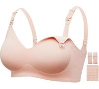 momcozy Seamless Bra Nursing Bra for Breastfeeding Beige