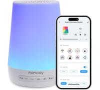 Momcozy Sound Machine - 34 Soothing Sounds, 7-Color Night Light, USB Rechargeable, APP Control, for Baby & Adults, 1PC