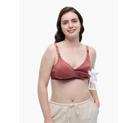 Momcozy Tencel™ Fabric Seamless Breast Pump Bra | Color: Dusty Rose | Size: S