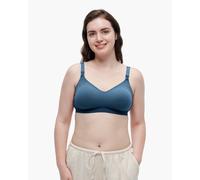Momcozy Tencel™ Fabric Seamless Breast Pump Bra | Color: Nordic Blue | Size: L