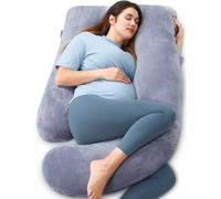 Momcozy Pregnancy Pillows for Sleeping U Shaped Full Body Maternity Pillow with Removable Cover - Support for Back Legs Belly HIPS for Pregnant Wo