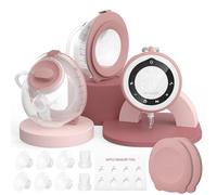 Momcozy V1 Pro Breast Pump, Hands Free Portable Electric Pump with 300mmHg Suction, 3 Rhythms and 15 Levels, Leak Proof DoubleFit Flange, 2300mAh Battery