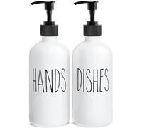 MOMEEMO Soap Dispenser Set 2 Pack, Contains Dish and Hand Soap Dispenser. (White)