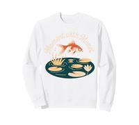 Moment with Monet Orange Fish Lily Pond Impressionism Sweatshirt