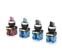 Momentary-BLACK LA36M-10/20 Two-Position Power Switch Three-Gear Selection Button Left And Right 10A 1Pcs(3 GEAR SHORT HANDLE_12-24V)