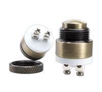Momentary Doorbell Push Button 16mm Brass Housing, 2pcs