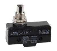 Momentary Limit Switch LXW5-11M 1NO+1NC Snap Action Plunger for 3D Printer Mechanical Endstop Silver Black 250V AC Rating