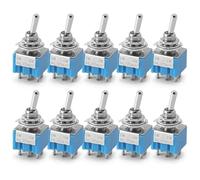 momentary power switch 10Pcs 3/6Pins Miniature Toggle Switch ON-OFF-ON Mini Button Rocker Power ON OFF MTS-102 103 202 203 Starter Button(6Pin ON-ON)