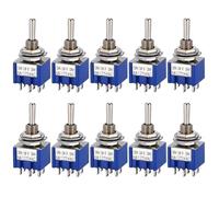 momentary power switch 10pcs ON-OFF-ON/ON-ON Miniature Toggle Switches Mini MTS-102 103 202 203 Power Button Switch 3pin 6pin Starter Button(6Pin ON-OFF-ON)