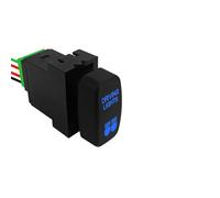 momentary power switch 12V Blue Led Push Button Switch Spot Rear Driving Lights Fit For Mitsubishi Pajero Triton ML MN Eclipse Gallant Starter Button(Driving Lights)