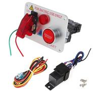 momentary power switch 12V Red Racing Car Engine Start Push Button Ignition Switch Panel Toggle Starter Button