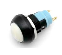 momentary power switch 5/20/100PCS PBS-33B 2Pin Mini Switch 12mm 12V 1A Waterproof Momentary Push Button Switch Reset Locking Starter Button(White Locking,100PCS)