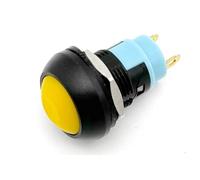 momentary power switch 5/20/100PCS PBS-33B 2Pin Mini Switch 12mm 12V 1A Waterproof Momentary Push Button Switch Reset Locking Starter Button(Yellow Locking,100PCS)