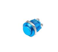momentary power switch 5/20PCS Round Shape 16mm IP67 Metal Push Button Switch Waterproof Self-reset Momentary Switch Starter Button(Blue,5PCS)