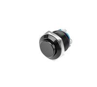 momentary power switch 5/20PCS Round Shape 16mm IP67 Metal Push Button Switch Waterproof Self-reset Momentary Switch Starter Button(Black,5PCS)