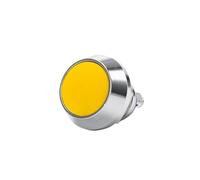 momentary power switch momentary power switch 12mm Ball Round Head Metal Push Button Switch Waterproof Reset Self Locking Screw Welding Feet 3A Car Auto Horn Door Bell Swtich(Yellow Momentary A)