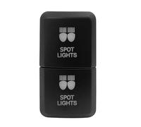 momentary power switch momentary power switch 12V Dual Push Button Switch Green/Blue Led Light Bar With Cable Fit For Toyota Bus 4Runner Hilux RAV4 Prado(Spot Lights)